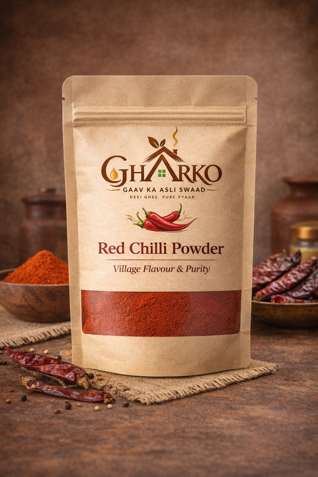 Gharko Red Chilli Powder (Lal Mirch Powder)