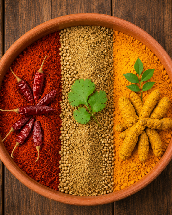 Gharko Rasoi – Turmeric, Coriander & Red Chilli Combo