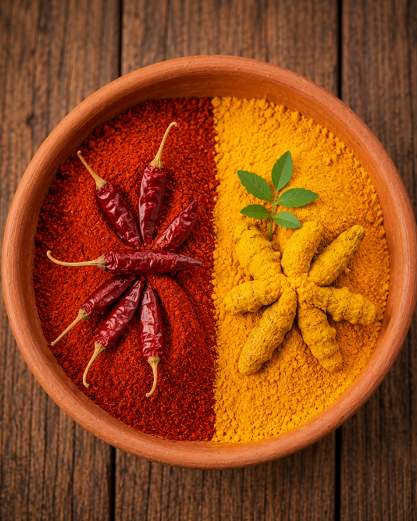 Gharko Foods Red Chilli Powder & Turmeric Powder Combo Pack