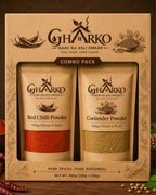 Gharko Foods Coriander Powder & Red Chilli Powder Combo Pack
